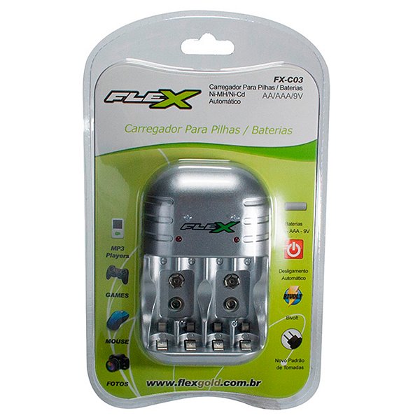 Carregador De Bateria Fxc03 Flex