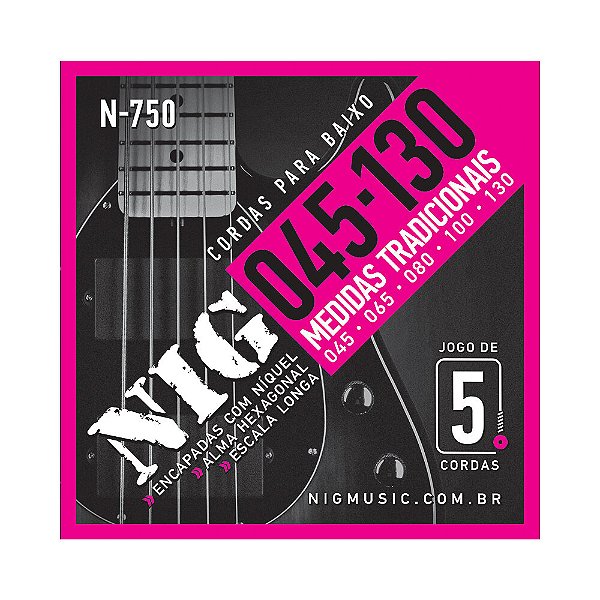 Encordoamento Baixo 5 Cordas 045130 NIG N750
