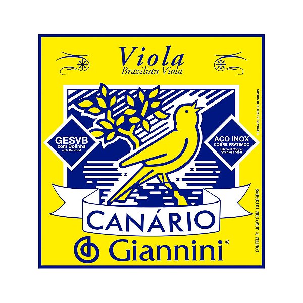 Encordoamento Viola Bolinha Giannini Canário GESVB