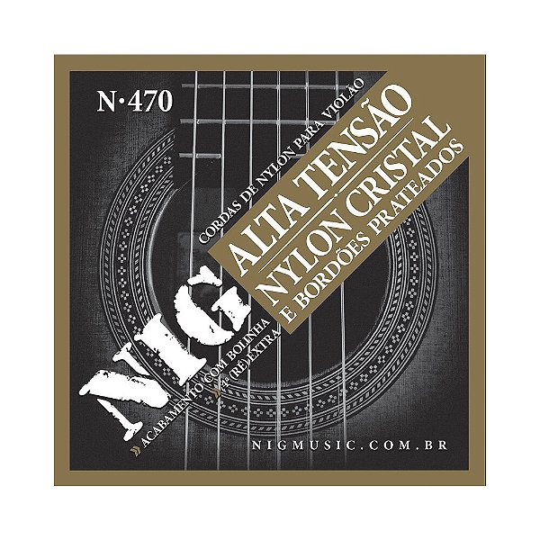 Encordoamento Violão Tensão Alta Bolinha NIG Cristal N470