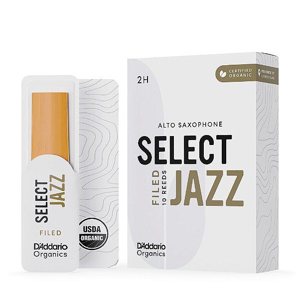 Palheta Sax Alto 2H (10 Peças) DAddario Organic Select Jazz
