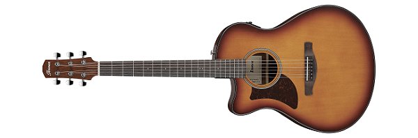 Violão Canhoto Aço Eletroacústico Ibanez AAM50LCE-OLB