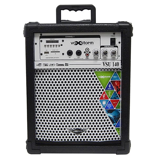 Caixa Multiuso Amplificada 6 Polegadas 20 W Rms - Voxstorm Vsu140 Usb