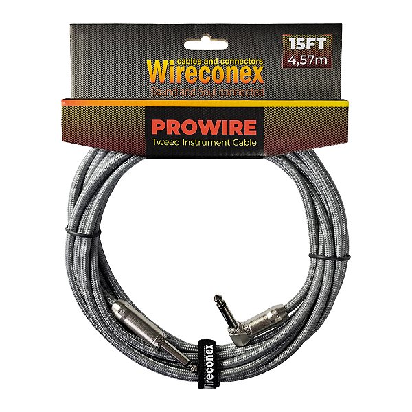 Cabo P10 Prowire Em L Tweed Prata 4,57m Wireconex