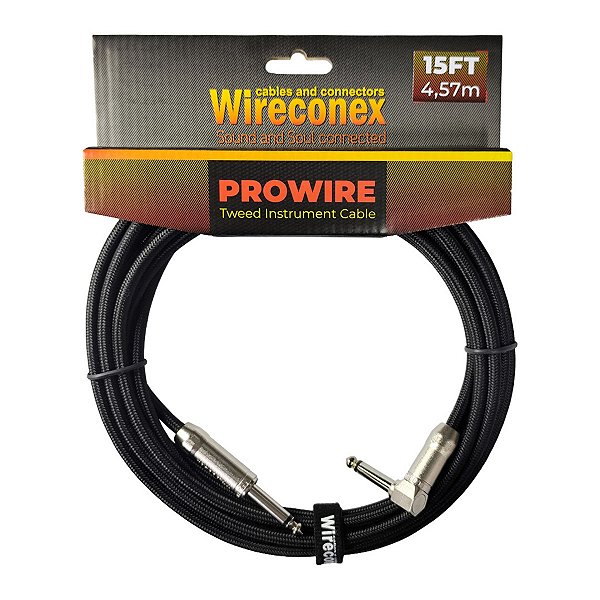 Cabo P10 Prowire Em L Tweed Preto 4,57m Wireconex