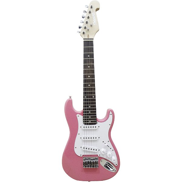 Guitarra Elétrica Infantil Kids Profissional Teg 30 Rosa Thomaz
