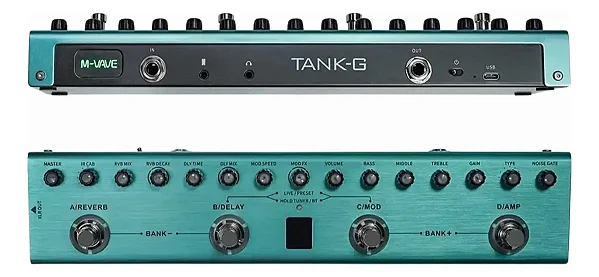 M-Vave Tank-G Pedaleira de Guitarra Multiefeitos Recarregável