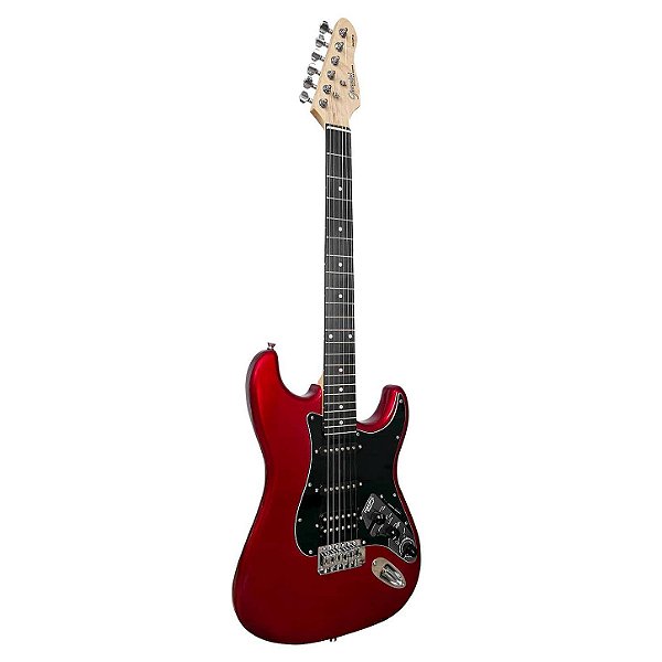 Guitarra Giannini Elétrica com Efeitos G-101 NEOFX Metallic Red Bluetooth e Saída para Fone