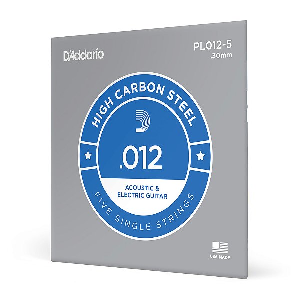 Corda Avulsa Guitarra 10 (C/5) DAddario Plain Steel PL010-5
