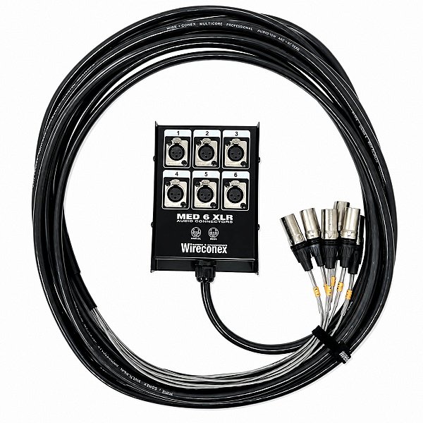 Medusa Multicabo 06 Vias Xlr / Xlr 20 Metros Wireconex