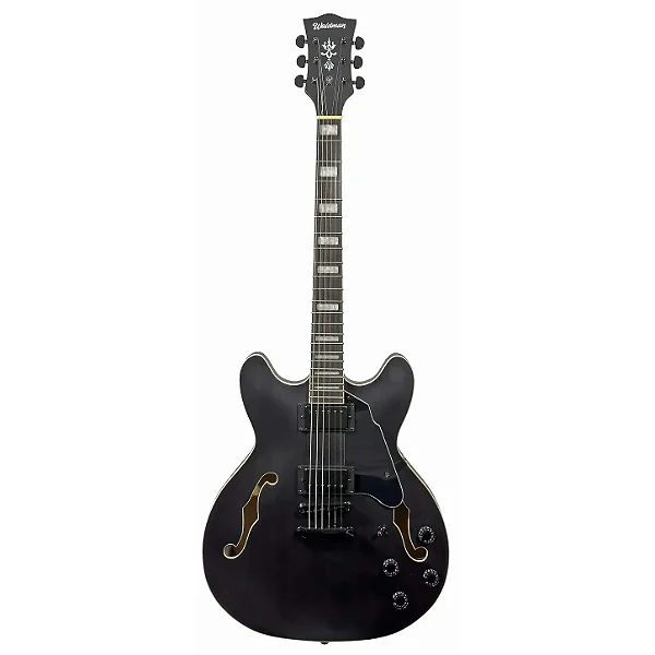 Guitarra Waldman GHO100 BKM Semi-Hollow HH Black Matte