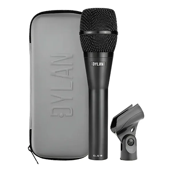 Microfone Dylan Dinâmico DLS-9 Super Cardioide com Soft Case