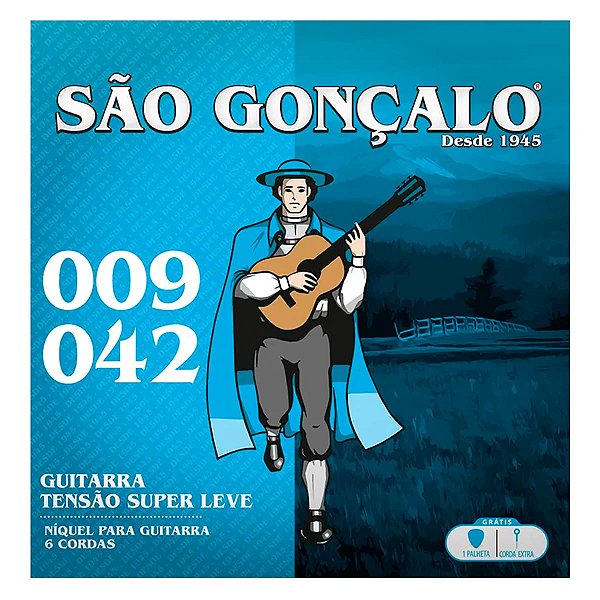 Encordoamento Guitarra 009 Niquel São Gonçalo