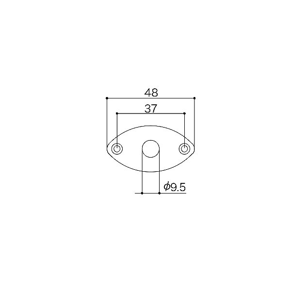 Suporte Para Jack Conexão Instrumentos Preto Gotoh JCB-2 B