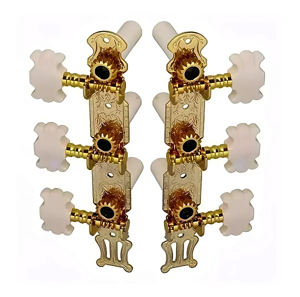 Tarraxas Custom Sound CMH 830 GD Douradas 3+3 para Violão de Nylon
