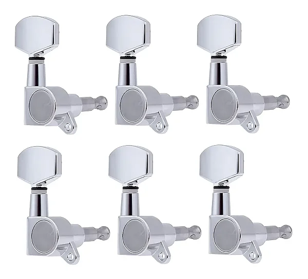 Tarraxas Blindadas Custom Sound CMH 807 6L Cromadas para Guitarra