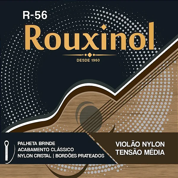 Encordoamento Rouxinol R-56 para Violão Nylon Tensão Média