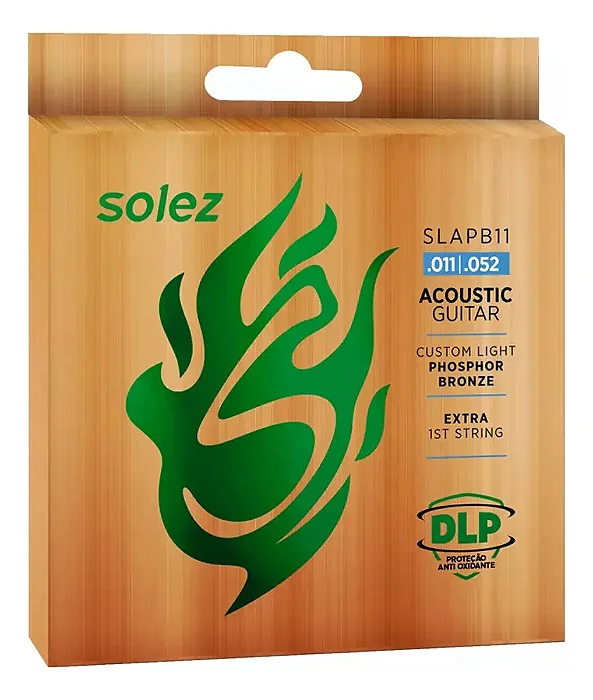 Encordoamento Solez SLAPB11 para Violão de Aço 0.011" Phosphor Bronze DLP