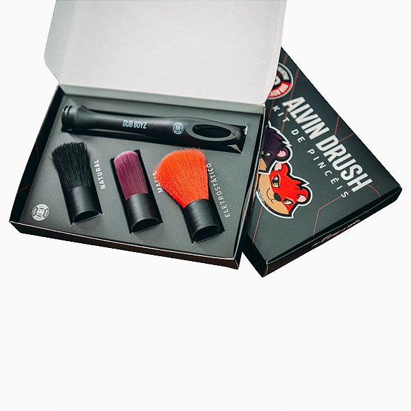 Pincéis Detalhamento Kit 3 em 1 Com 3 Tipos De Cerda Alvin Drush - Dub Boyz