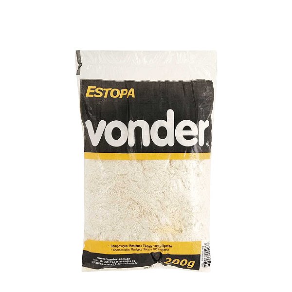 Estopa Branca Polimento Com 200G - Vonder