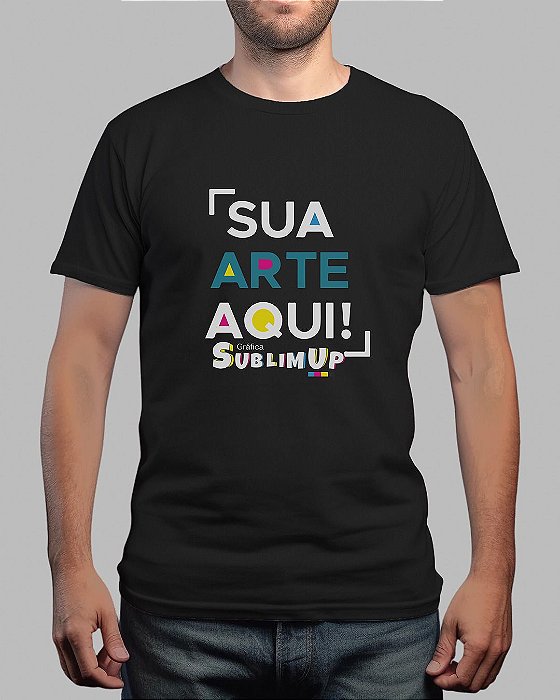 Camiseta Personalizada Frente Algodão Preto