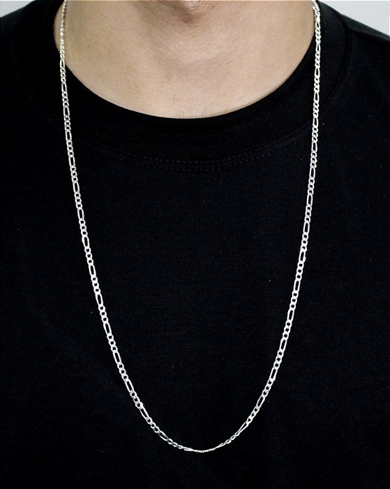 Corrente Masculina Elos 3x1 3mm 70cm em Prata 925
