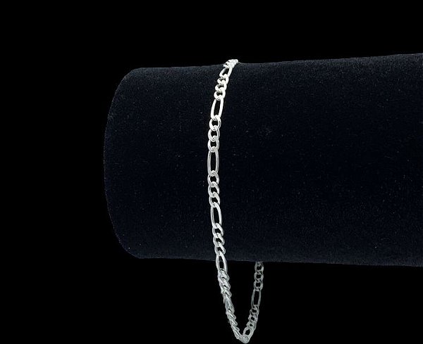 Pulseira Masculina Elos 3x1 3mm de Prata 925