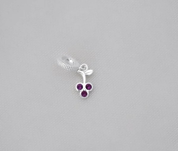 Berloque Uvas em Prata 925