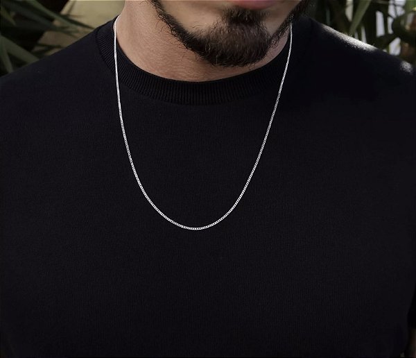 Corrente Masculina Grumet 1.8mm 60cm em Prata 925
