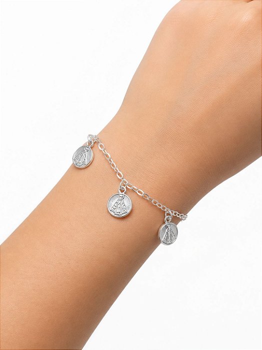 Pulseira de Nossa Senhora em Prata 925
