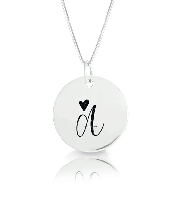 Colar ou Pingente Personalizado de Letra em Prata 925