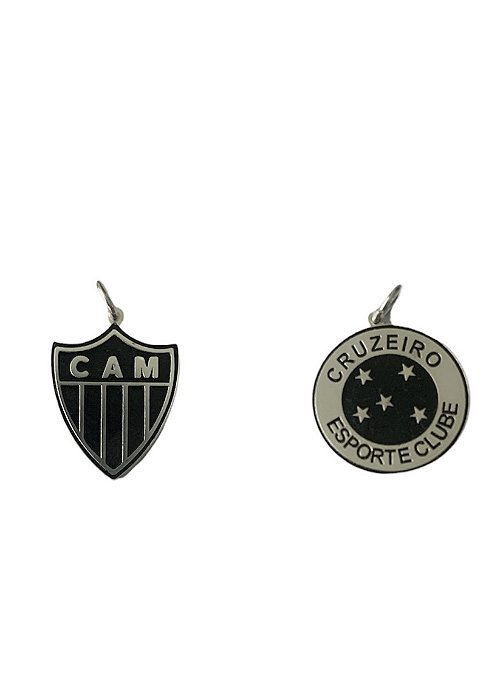 Pingente de Time Cruzeiro ou Atlético em Prata 925