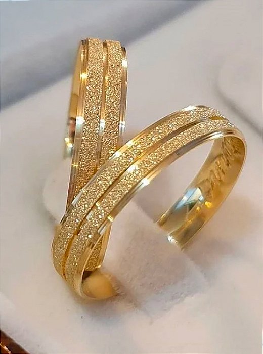 Aliança de Moeda Antiga Fosca 5mm (PAR)