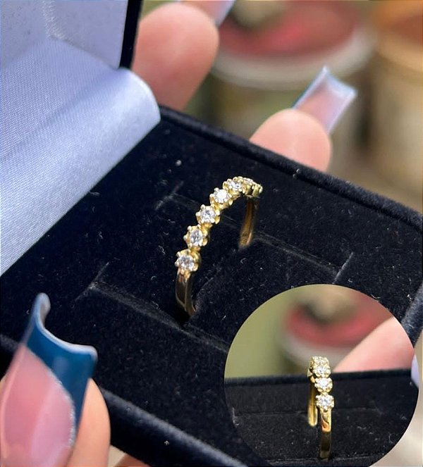 Anel Aparador Cravejado em Moeda Antiga