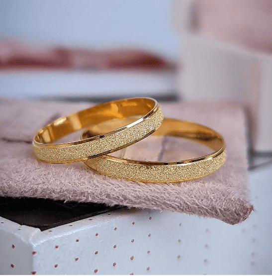 Aliança de Moeda Antiga Fosca 3 mm (PAR)