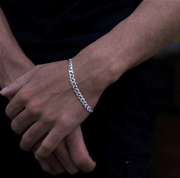 Pulseira Masculina Grumet 5,5 mm de Prata 925