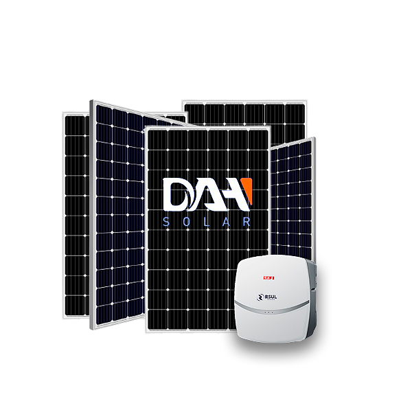 Kit Solar Fotovoltaico 5,5kWp - 10 módulos 555Wp DAH Solar e 1 Inversor SAJ