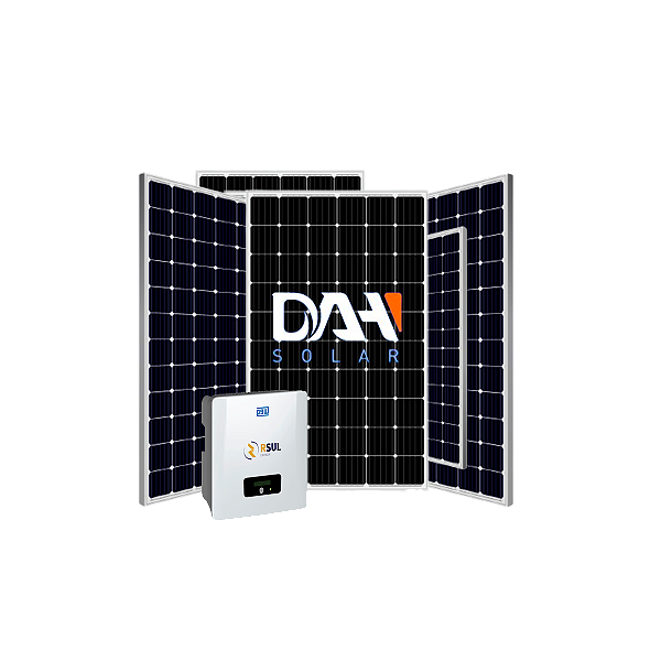 Kit Solar Fotovoltaico 3,3kWp - 6 módulos 555Wp DAH Solar e 1 Inversor WEG