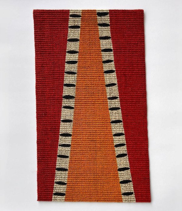 Capacho de Sisal para Porta Modelo Grão Vermelho (70x40cm)
