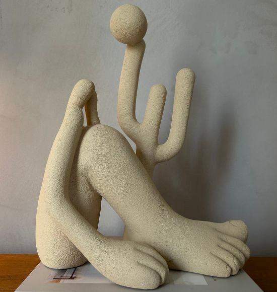 Escultura Decorativa Abaporu Bege (32x27) | Tarsila do Amaral