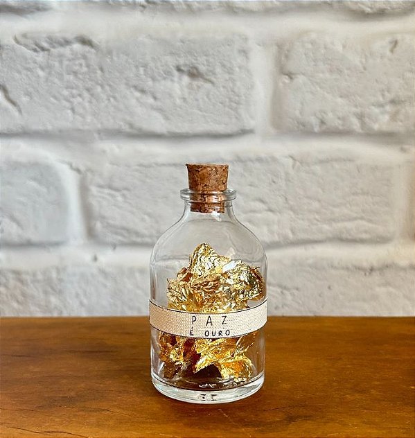 Garrafinha Ouro "Paz é Ouro"