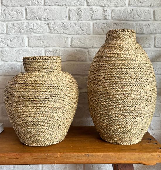 Vaso Decorativo em Fibra Natural (2 modelos)