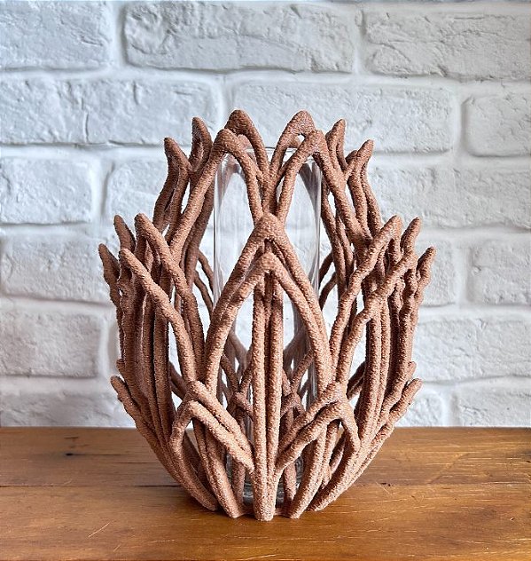 Vaso Decorativo Zinnia Amêndoa (22x19)
