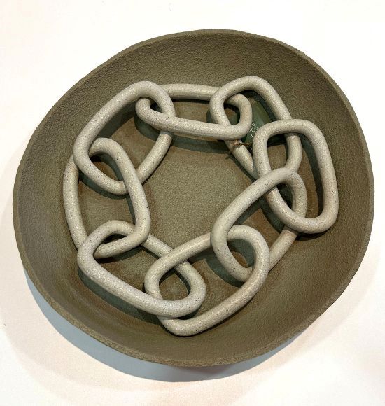 Escultura Decorativa de Mesa Elos em Poliresina (85cm)