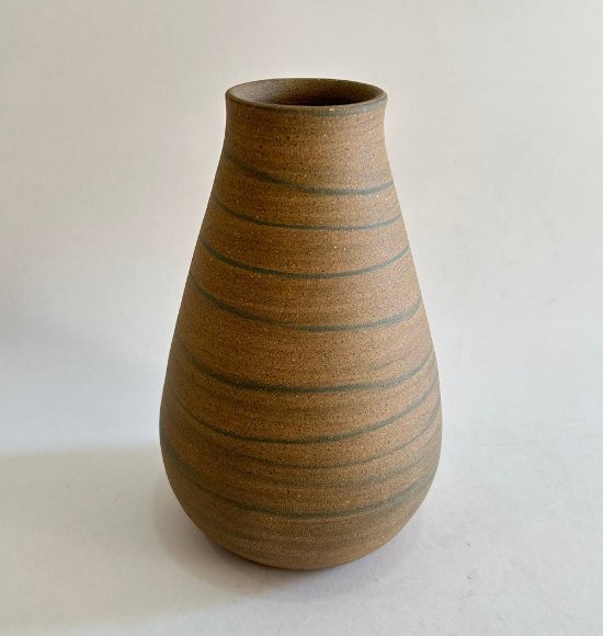 Vaso Decorativo Petra em Cerâmica Cinza e Azul (18x11)