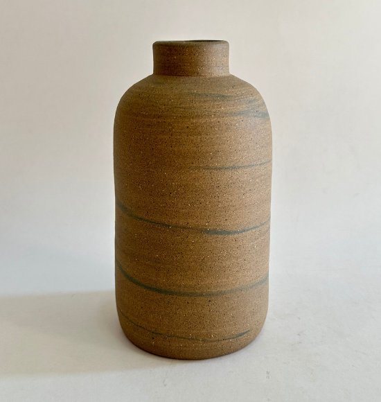 Vaso Decorativo em Cerâmica Petra Cinza e Azul (17x09)