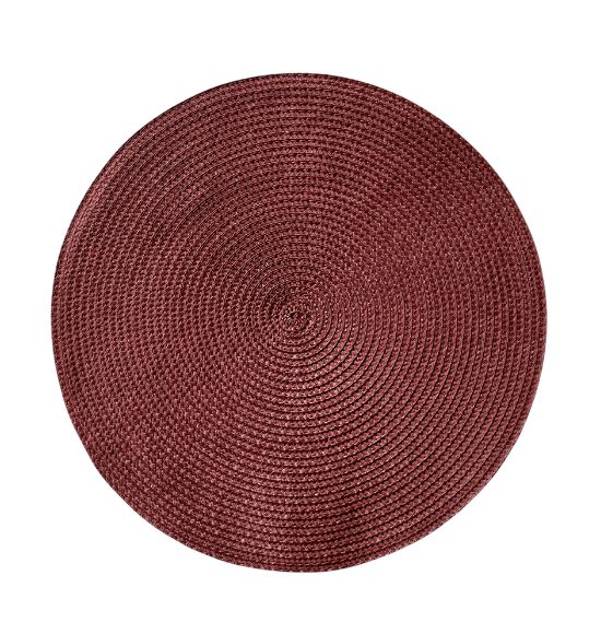 Jogo Americano Luna Vermelho Marsala (38cm) - Kit com 6 peças
