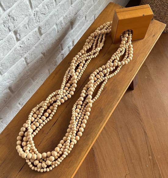 Colar Decorativo de Mesa em Madeira Bangkok (70cm)