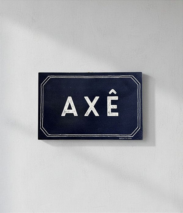 Quadrinho de Parede Azul "AXÉ" (13x20)