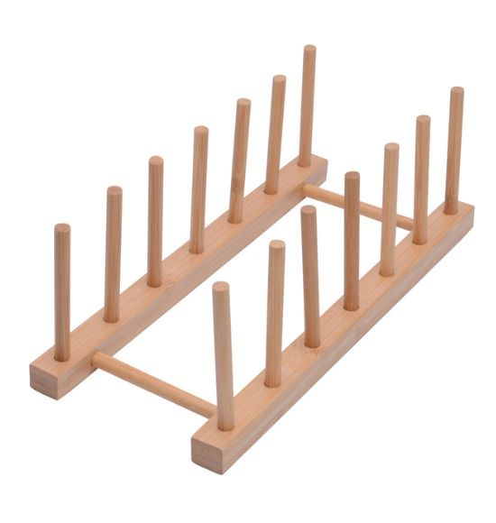 Suporte Escorredor de Pratos em Bambu Ecokitchen